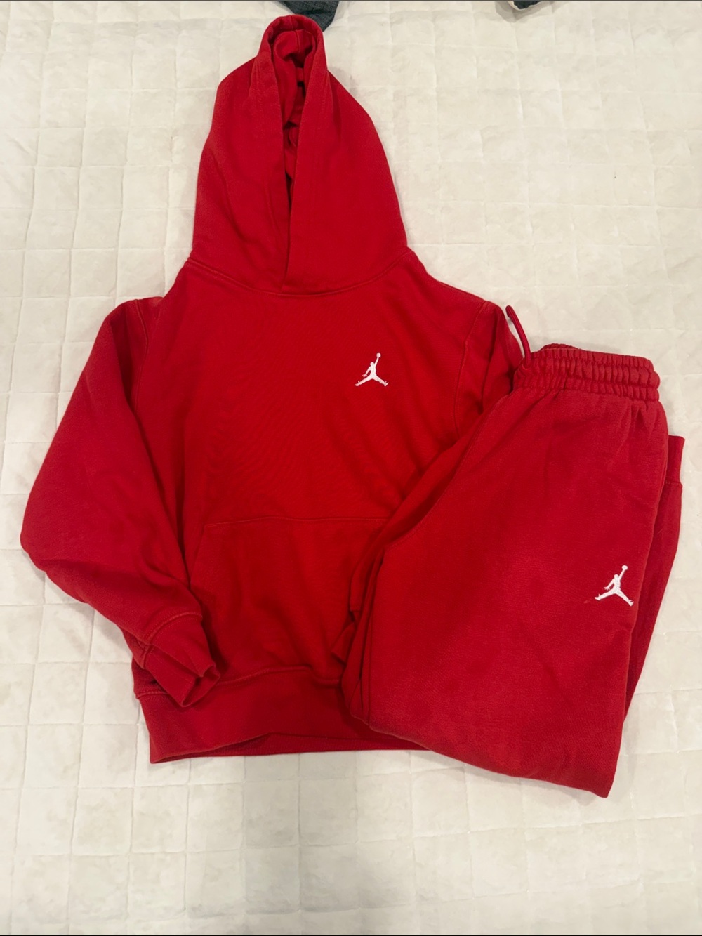 Jordan Kids' Red Hoodie & Jogger Set - Jumpman Logo